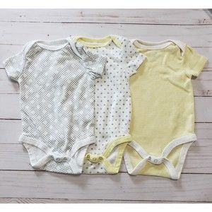 Circo Yellow Bodysuits Lot 0-3 months Gender Neutral Girls Boys